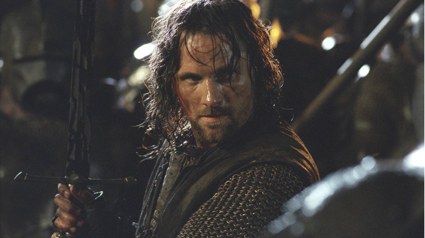 Viggo Mortensen in „Herr der Ringe: Die zwei Türme“. Viggo Mortensen in „Herr der Ringe: Die zwei Türme“.