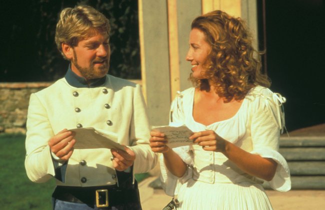 Kenneth Branagh an der Seite von Emma Thompson in „Viel Lärm um nichts“. Kenneth Branagh an der Seite von Emma Thompson in „Viel Lärm um nichts“.