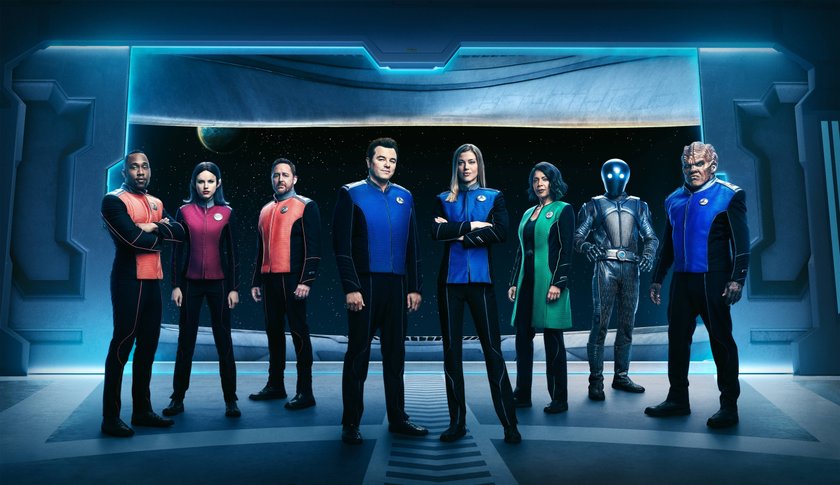 J Lee, Halston Sage, Scott Grimes, Seth MacFarlane, Adrianne Palicki, Penny Johnson Jerald, Mark Jackson, Peter Macon, The Orville Season 2 (2018) Credit: Fox Broadcasting Co. / The Hollywood Archive Los Angeles CA PUBLICATIONxINxGERxSUIxAUTxONLY 33747_046THA J Lee, Halston Sage, Scott Grimes, Seth MacFarlane, Adrianne Palicki, Penny Johnson Jerald, Mark Jackson, Peter Macon, The Orville Season 2 (2018) Credit: Fox Broadcasting Co. / The Hollywood Archive Los Angeles CA PUBLICATIONxINxGERxSUIxAUTxONLY 33747_046THA