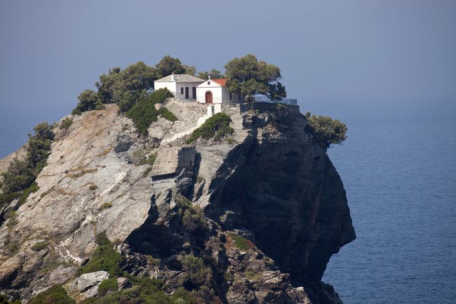 Die Kapelle Agios Ioannis bietet eine romantische Aussicht.