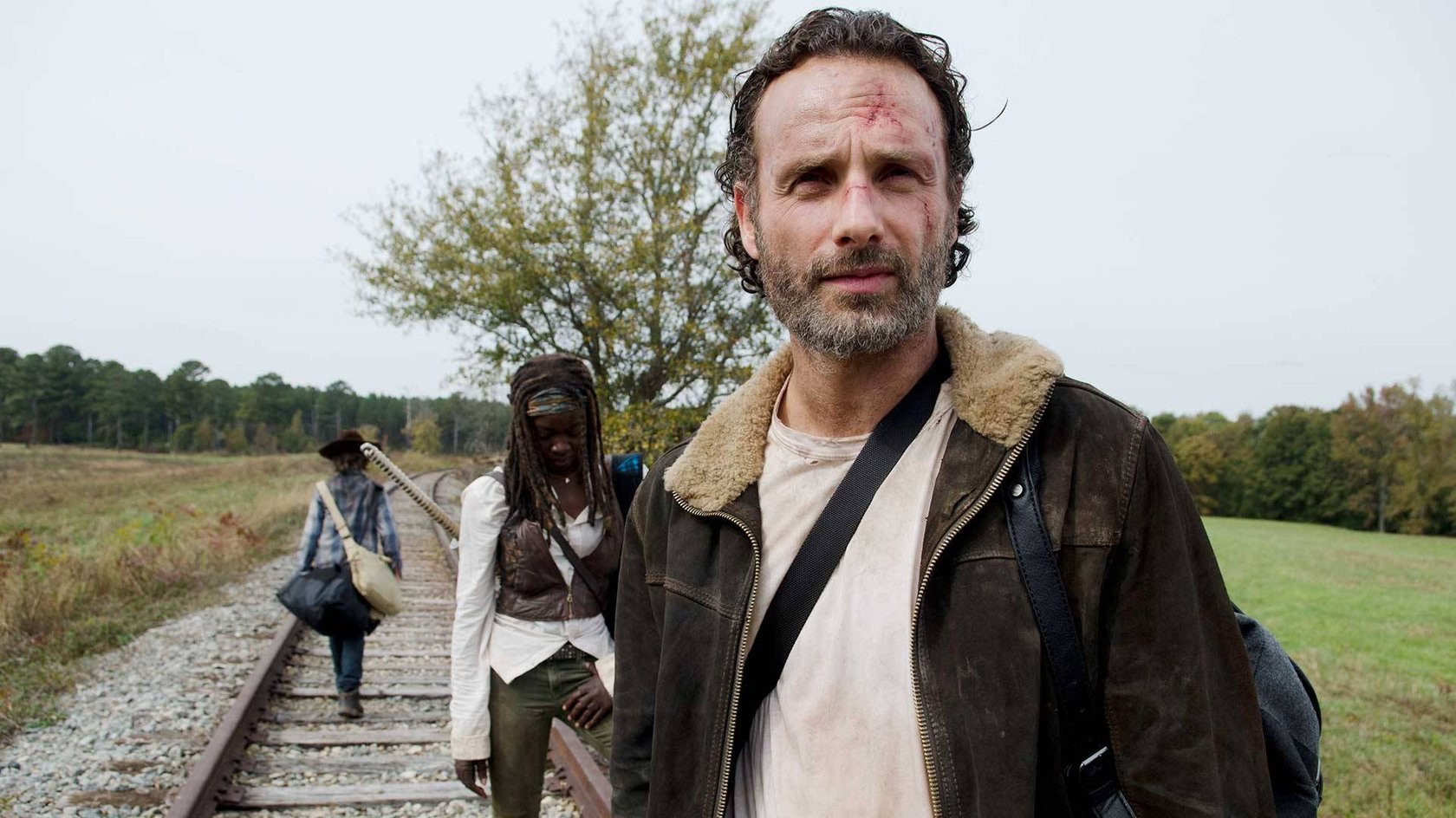 The Walking Dead mit Danai Gurira, Andrew Lincoln, Chandler Riggs The Walking Dead mit Danai Gurira, Andrew Lincoln, Chandler Riggs