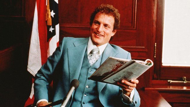 Larry Flynt (Woody Harrelson) verteidigt seine Meinungsfreiheit.