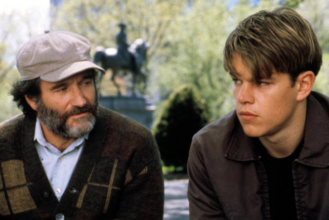 Robin Williams und Matt Damon in „Good Will Hunting“.