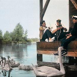 Drei Mann in einem Boot Poster
