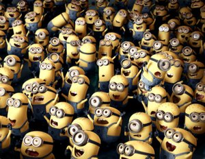 Minions-Sprache: Tulaliloo ti amo! Und das ist die Wahrheit! Banana! Minions-Sprache: Tulaliloo ti amo! Und das ist die Wahrheit! Banana!