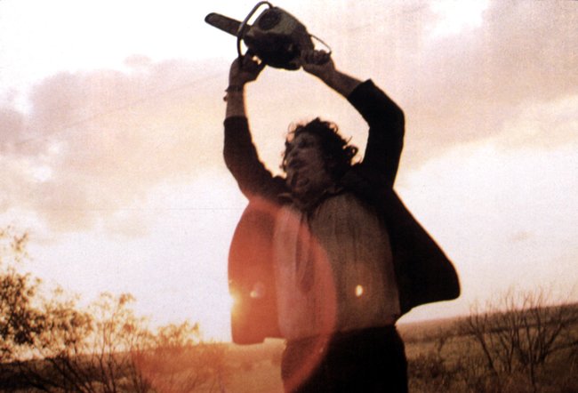 Gunnar Hansen als „Leatherface“ in „Blutgericht in Texas“.