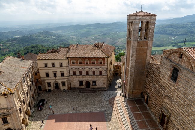 Die italienische Kleinstadt Montepulciano.