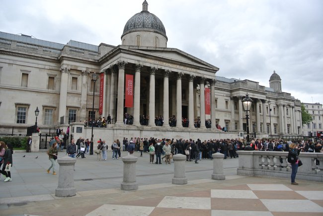 Das London National Gallery British Art Museum beherbergt eine große Sammlung historischer Gemälde.