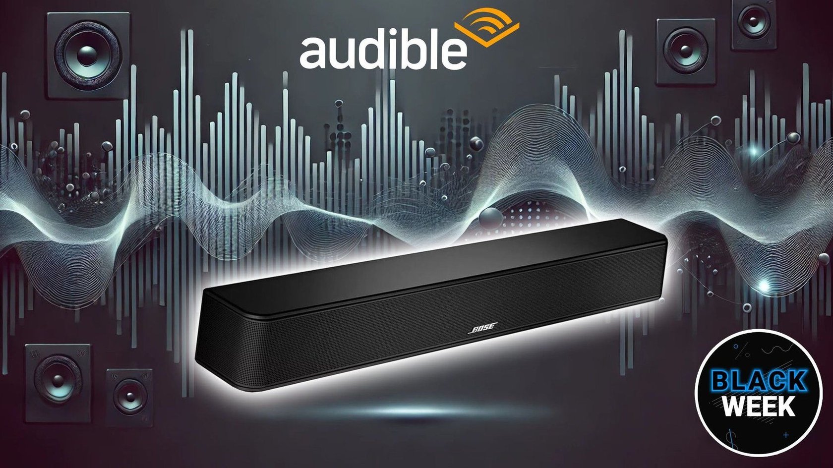 Bluetooth-Soundbar von Bose bei Amazon zum Black-Friday-Preis inklusive 2 Monate Audible geschenkt