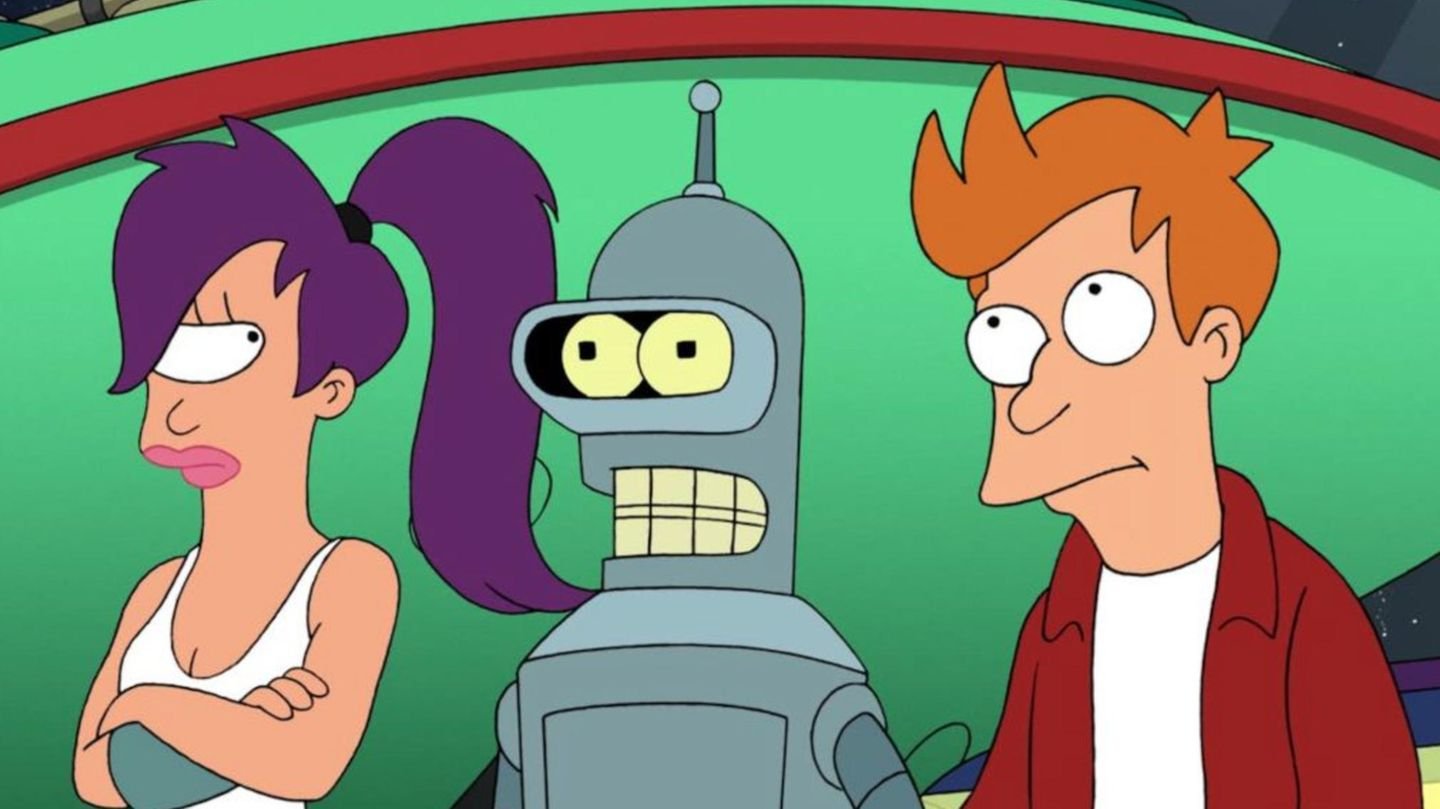 Leela, Bender und Fry sind gemeinsam im Weltraum unterwegs.