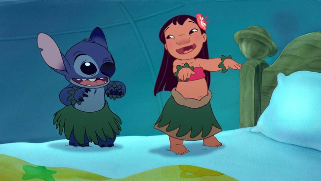 Trotz ihrer Unterschiede sind Lilo und Stitch unzertrennlich.