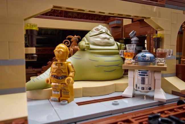 Natürlich dürfen Jabba, C-3PO und R2-D2 nicht fehlen.