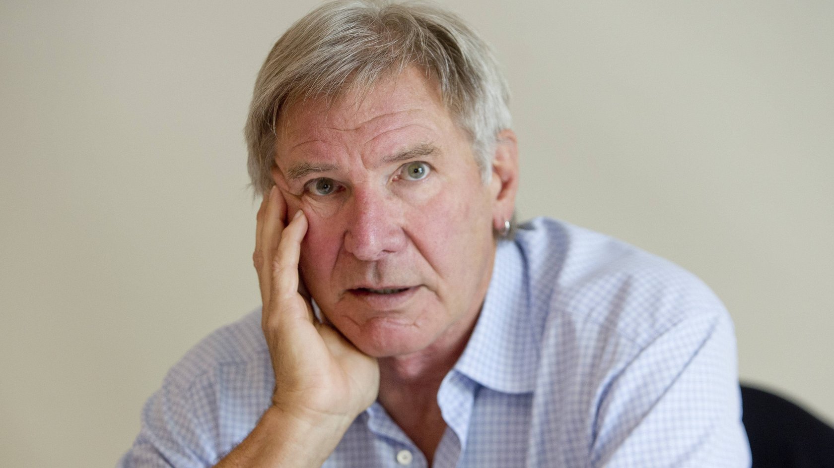 Harrison Ford bei der Promotion zum Film „Paranoia – Riskantes Spiel“.