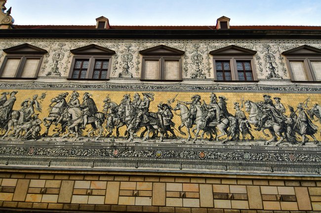 Der Fürstenzug in Dresden.