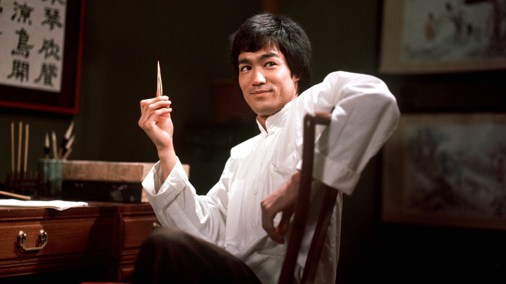 Bruce Lee in einer Szene aus „Enter the Dragon“.