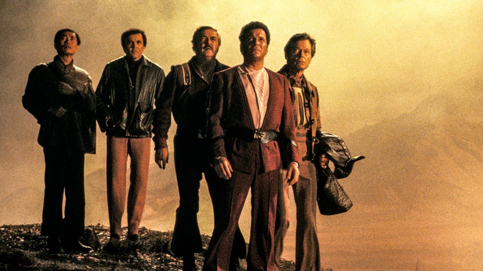 William Shatner und seine Crew aus „Raumschiff Enterprise“.
