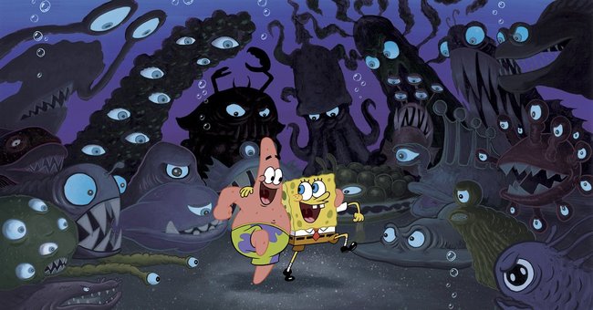 Patrick und SpongeBob sind die besten Freunde.