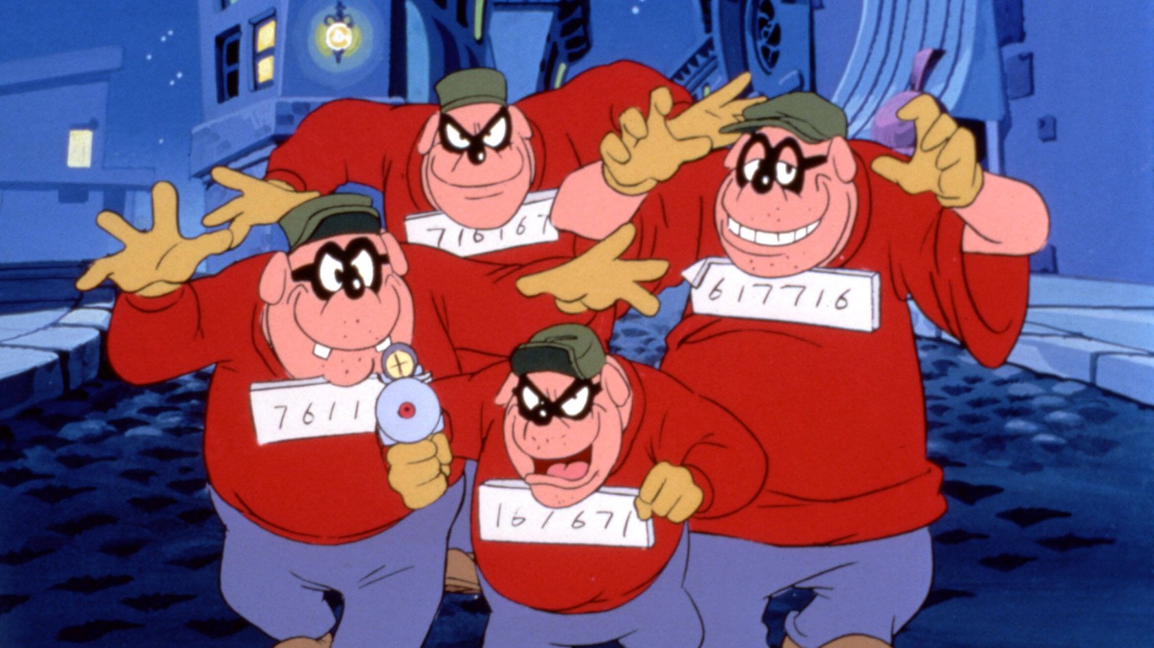 Die panzerknackenden Bösewichte aus Entenhausen geben ein tolles Kindergruppenkostüm für Fasching ab.