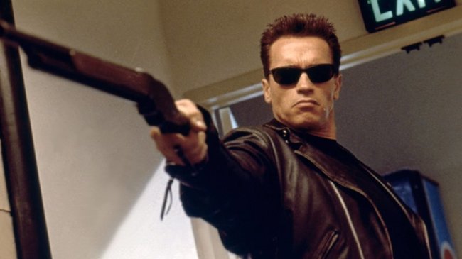 Der Terminator (Arnold Schwarzenegger) auf seiner Mission.