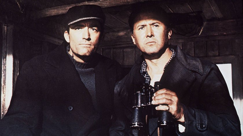 Gregory Peck und Anthony Quayle in „Die Kanonen von Navarone“.