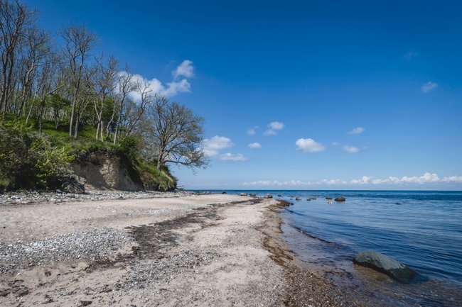 Der Katharinenhof Strand dient als idyllische Kulisse.