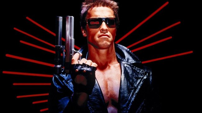 Der Terminator gespielt von Arnold Schwarzenegger.