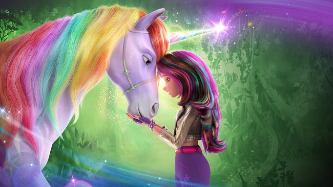 Sophia und Einhorn Rainbow