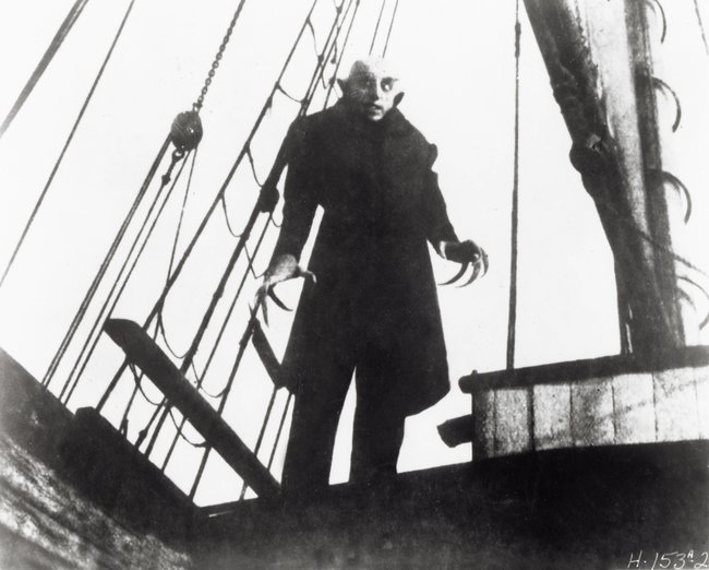 Max Schreck in seiner Paraderolle des Nosferatu.
