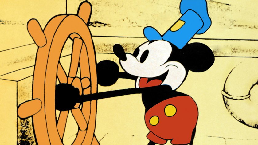 Mickey Mouse in „Steamboat Willie“ von 1928.