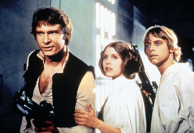 Han Solo, Leia Organa und Luke Skywalker
