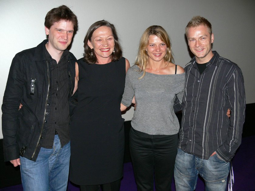 Sven Taddicken, Karin Neuhaeuser,  Joerdis Triebel and Hinnerk Schoenemann at the premiere of 'Emmas Glueck' at the Kino in the Kulturbrauerei