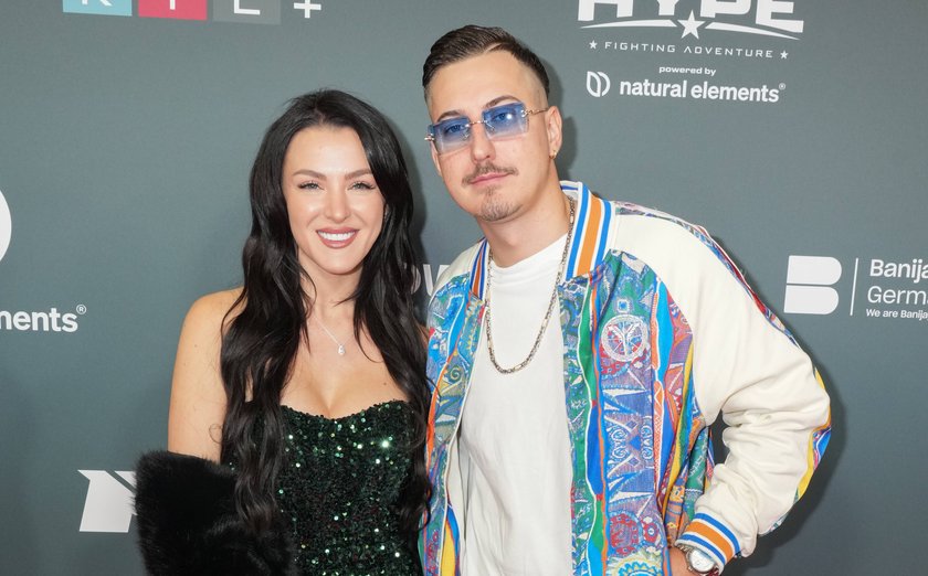 Marvin Kleinen und Freundin Jennifer Degenhart beim Box-Event The Ultimate HYPE in der Rudolf-Weber-Arena Oberhausen am 4. Oktober 2025