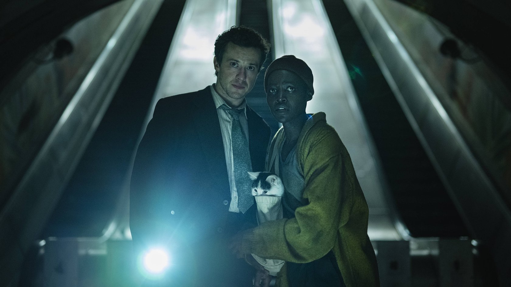 Lupita Nyong’o und Joseph Quinn in „A Quiet Place: Tag Eins“.