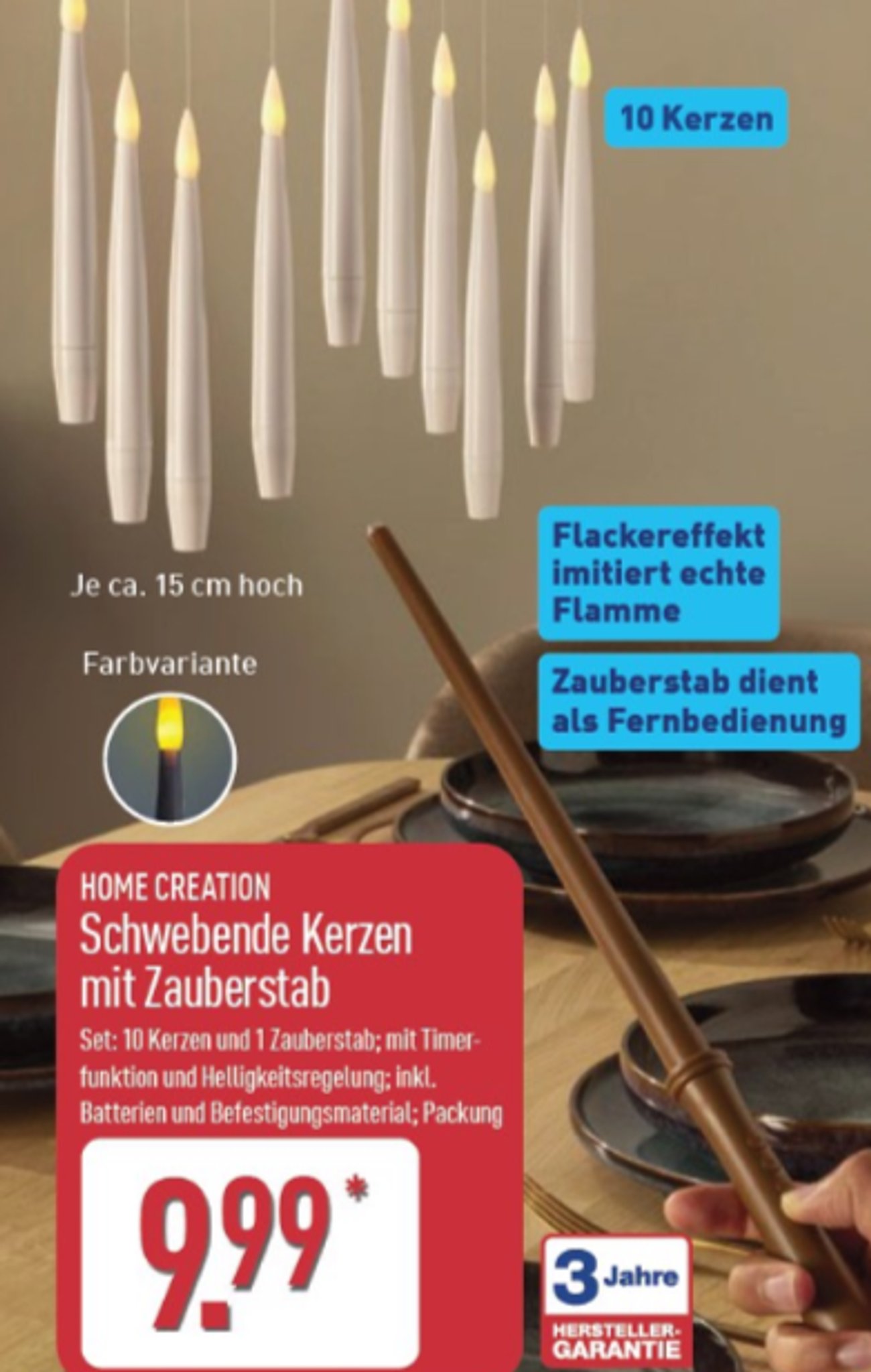 Für Harry-Potter-Fans: Aldi verkauft heute einen Zauberstab, der eure Wohnung magisch beleuchtet