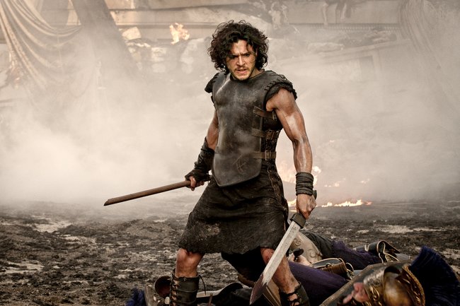 Milo kämpft als Gladiator in Pompeii.