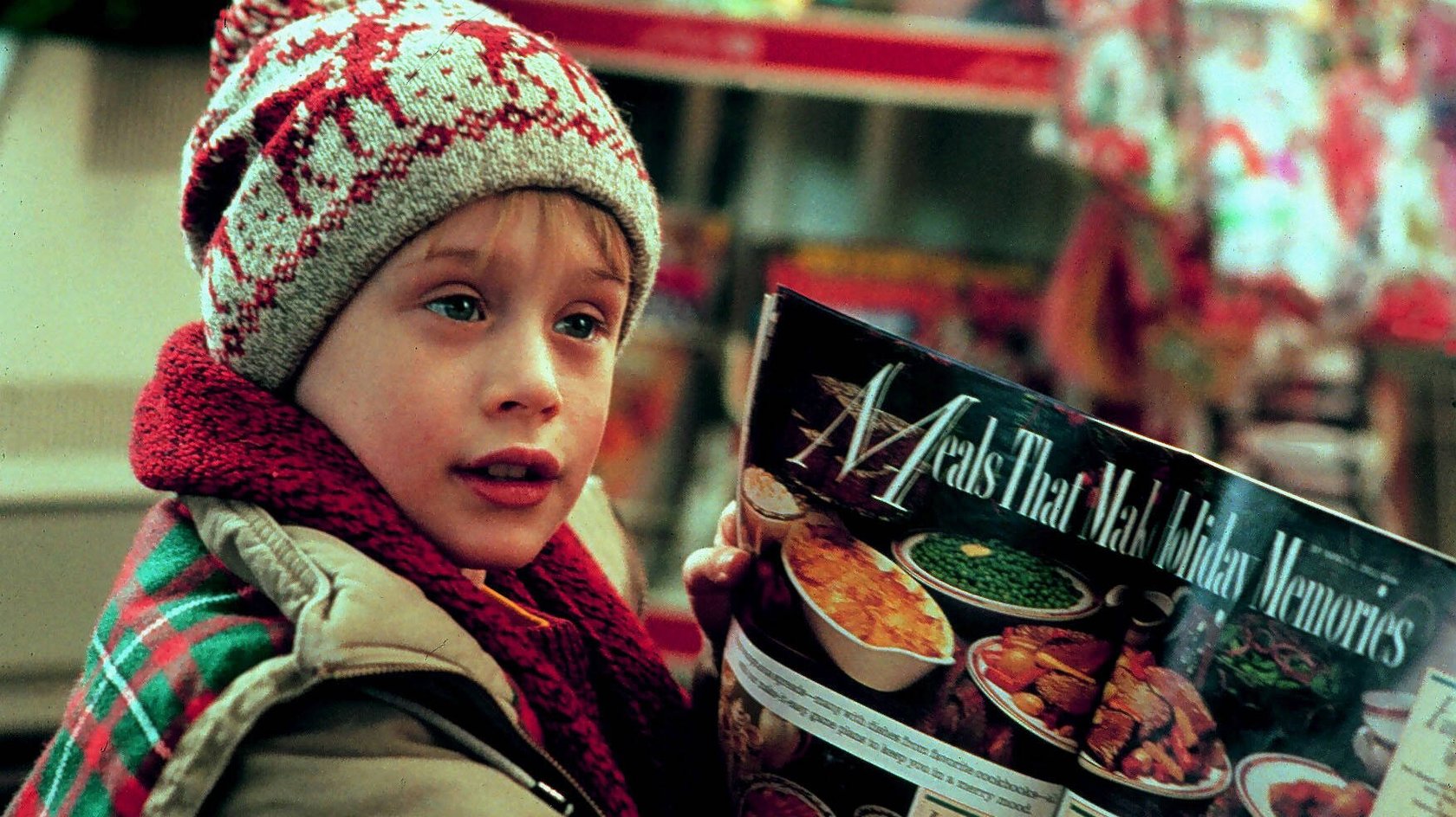 Macaulay Culkin als Kevin McCallister in „Kevin – Allein zu Haus“.