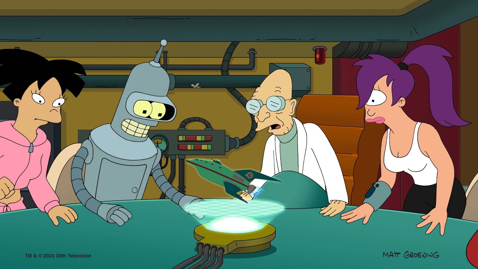 Szene aus „Futurama“ Staffel 11, Episode 1100.