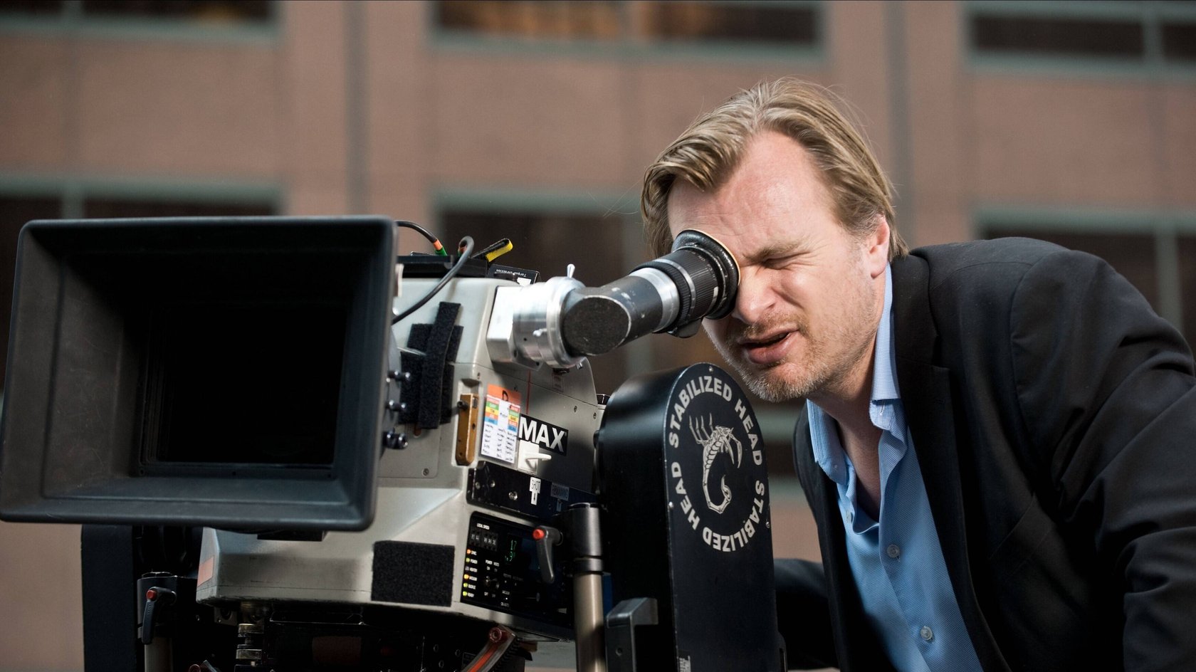 Christopher Nolan bei den Dreharbeiten zu „The Dark Knight“.