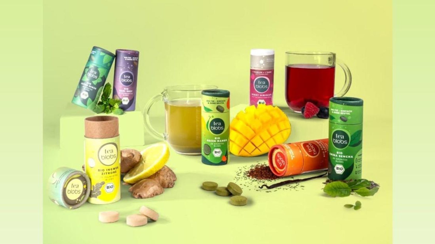 Die Teetabletten von „TeaBlobs“ sollen bis zu 70 Prozent Verpackungsmüll einsparen.