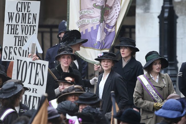 Die Frauen beim Protest.