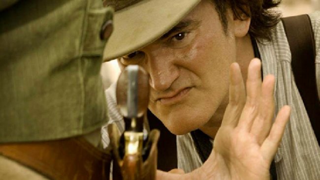 Quentin Tarantino am Set von „Django Unchained“