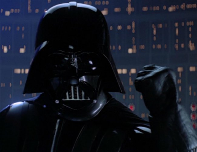 Darth Vader im Kampf gegen Luke Skywalker.