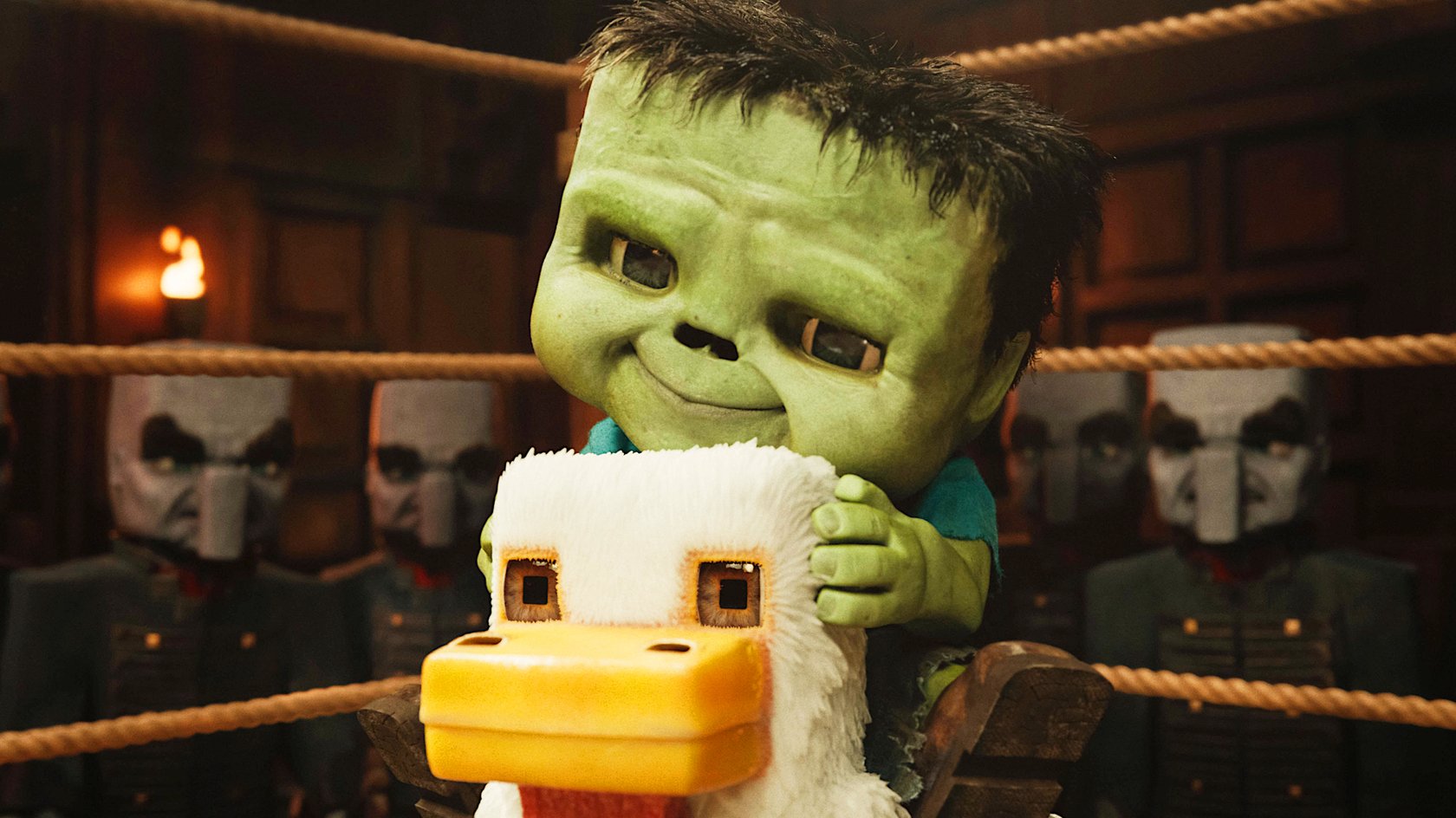 A Minecraft Movie USA. A scene from CWarner Bros new film : A Minecraft Movie 2025 . Plot: Four misfits are suddenly pulled through a mysterious portal into a bizarre, cubic wonderland that thrives on imagination. To get back home, they ll have to master this world while embarking on a quest with an unexpected, expert crafter. LMK106-J11003-030425 Supplied by LMKMEDIA. Editorial Only. Landmark Media is not the copyright owner of these Film or TV stills but provides a service only for recognised Media outlets. PUBLICATIONxNOTxINxUKxUSAxCAN