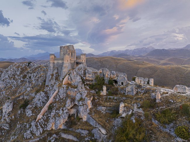 Die Ruine Rocca Calascio in den Abruzzen.