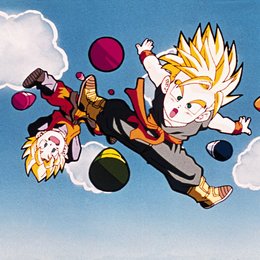 Dragonball Z - Der Film / Fusion Trunks und Son Goten fliegend Poster