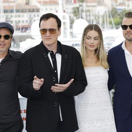 Once Upon a Time in... Hollywood / Brad Pitt, Quentin Tarantino, Margot Robbie and Leonardo DiCaprio at the photo call for "Once Upon A Time" during the 72nd Cannes Film Festival at the Palais des Festivals on May 22, 2019 in Cannes, France. Poster