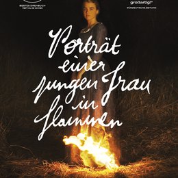 Porträt einer jungen Frau in Flammen Poster