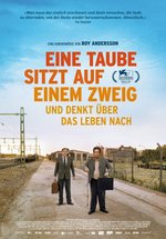 Poster Eine Taube sitzt auf einem Zweig und denkt über das Leben nach