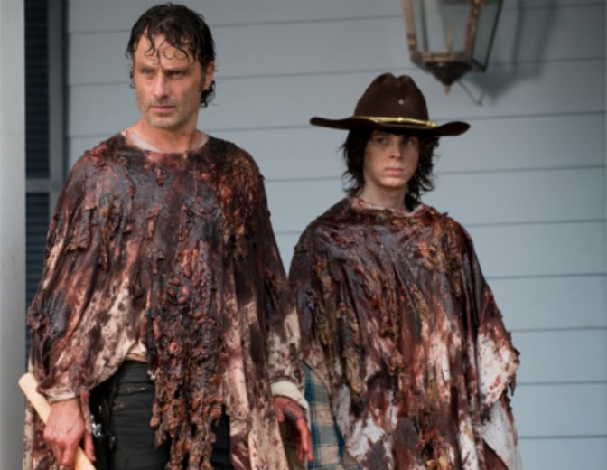 The Walking Dead Rick Carl Andrew Lincoln Chandler Riggs