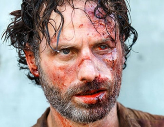 The Walking Dead Rick verletzt Andrew Lincoln